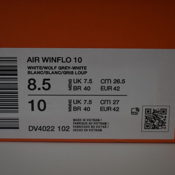 NIB NIKE Winflo 10 Low White Wolf Grey DV4022-101 W10 M8.5 - Picture 6 of 7